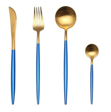 BowLift | Luxury 24-Piece Gold-Silver Cutlery Set for Stylish Table Setting