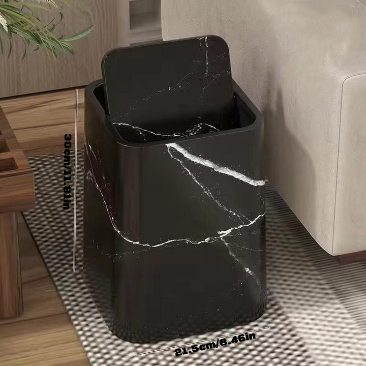 Marble Trash Can | Elegant Swivel Lid | Bowlift