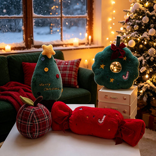 Christmas plush figures, various motifs