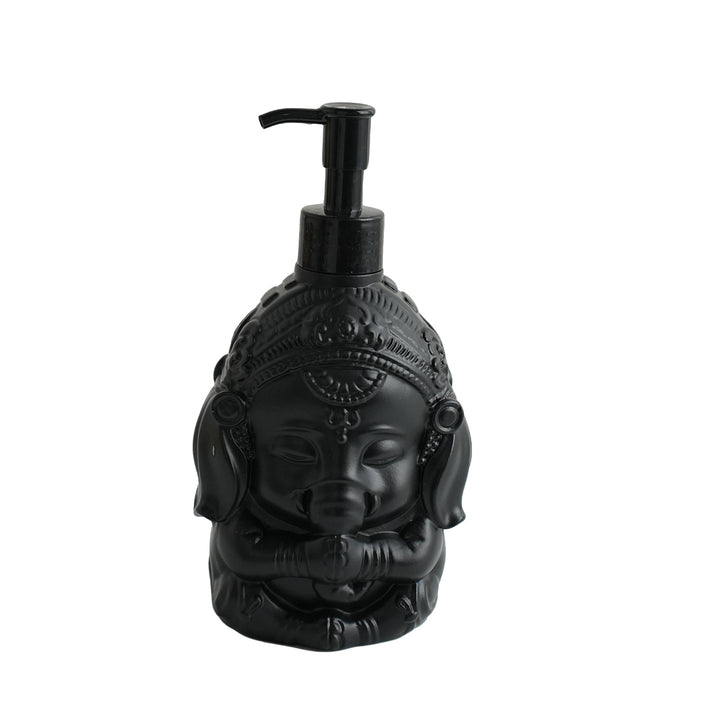 Elephant soap dispenser with pump closure