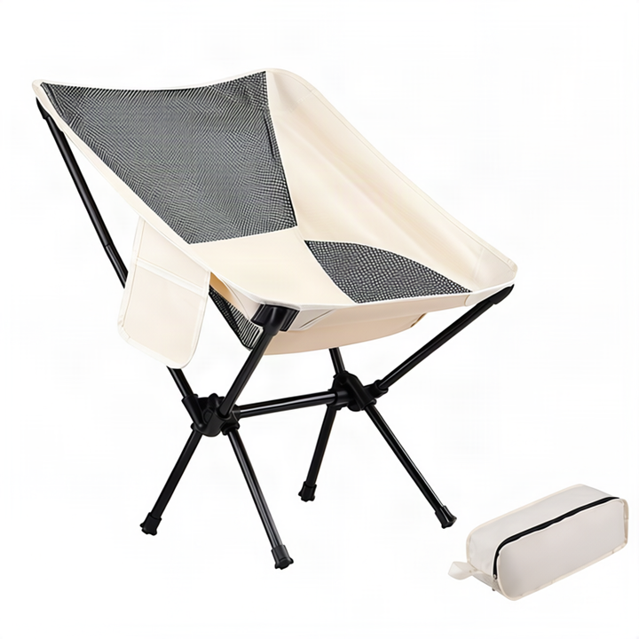 Light folding chair with backrest, carbon steel