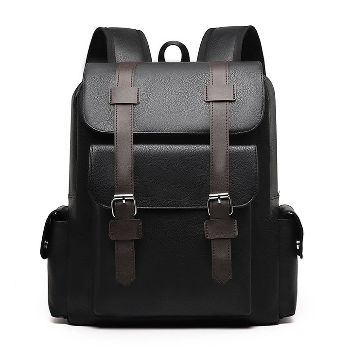 Backpack made of PU leather, 20–35 L, vintage style