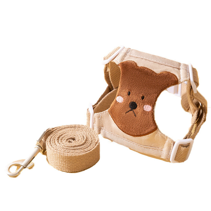 Dishes for cats and dogs, vest with leash