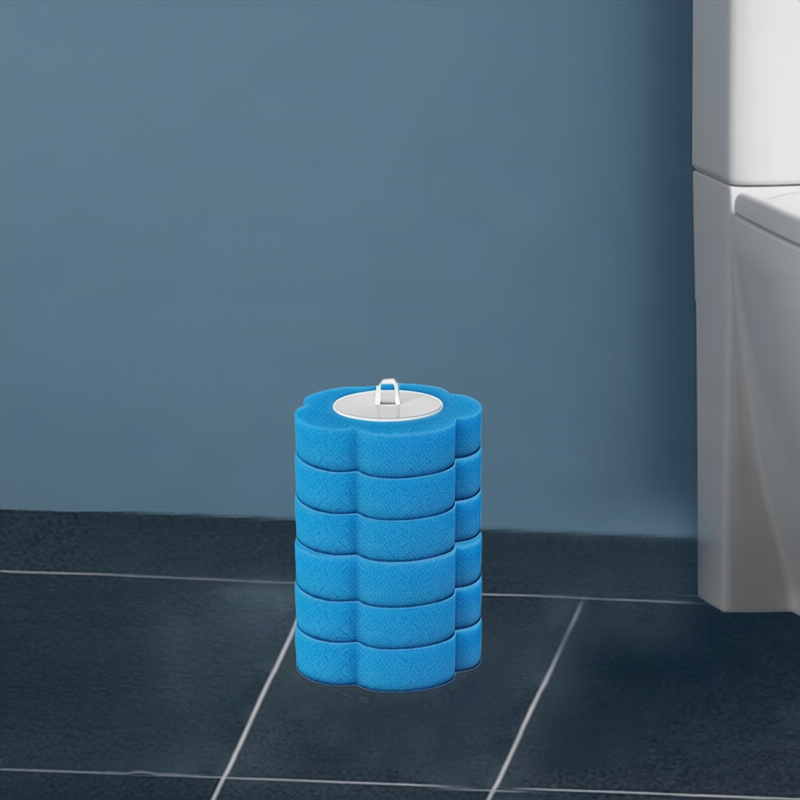 Disposable toilet brush with replacement heads