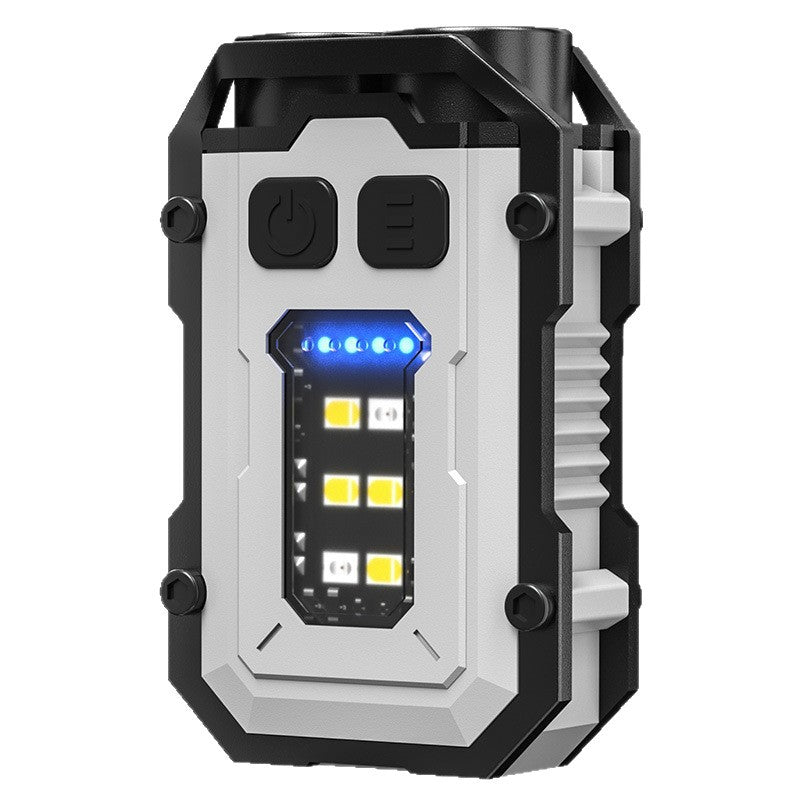 Portable USB flashlight with magnetic holder