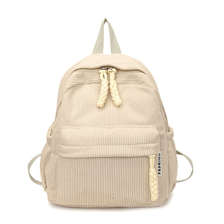 Large PU backpack, light, solid color