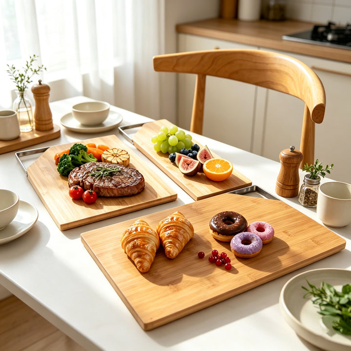 Wooden cutting board, with or without handle