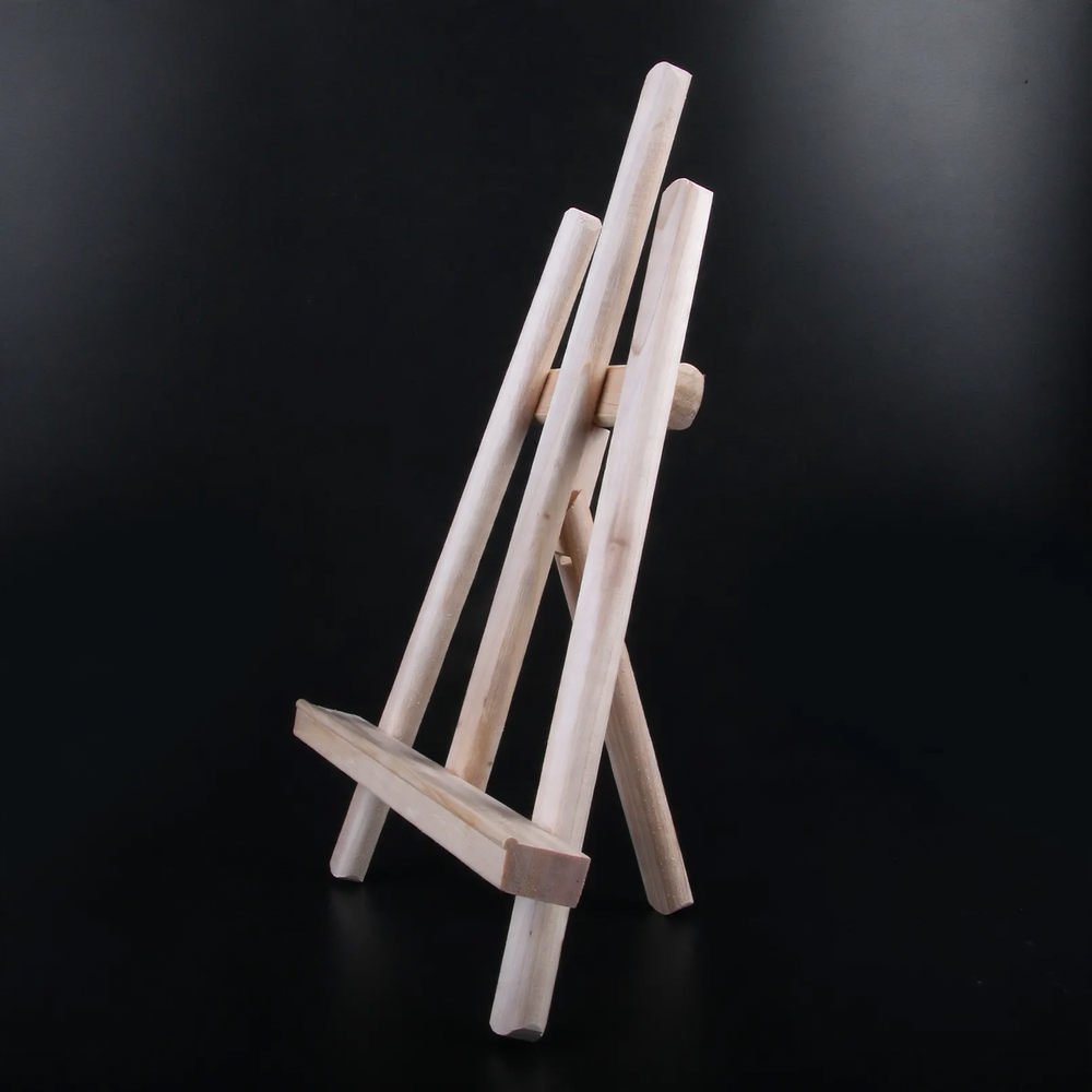 Small wooden easel made of pine