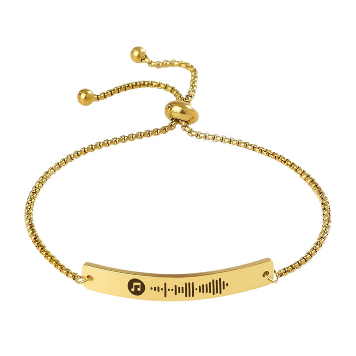 Stainless steel bracelet with geometric design
