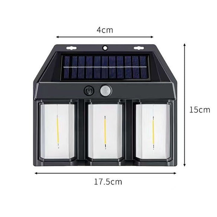 Solar wall light with motion sensor for outdoor