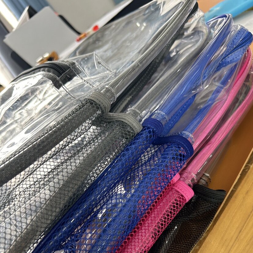 Transparent PVC backpack with large capacity