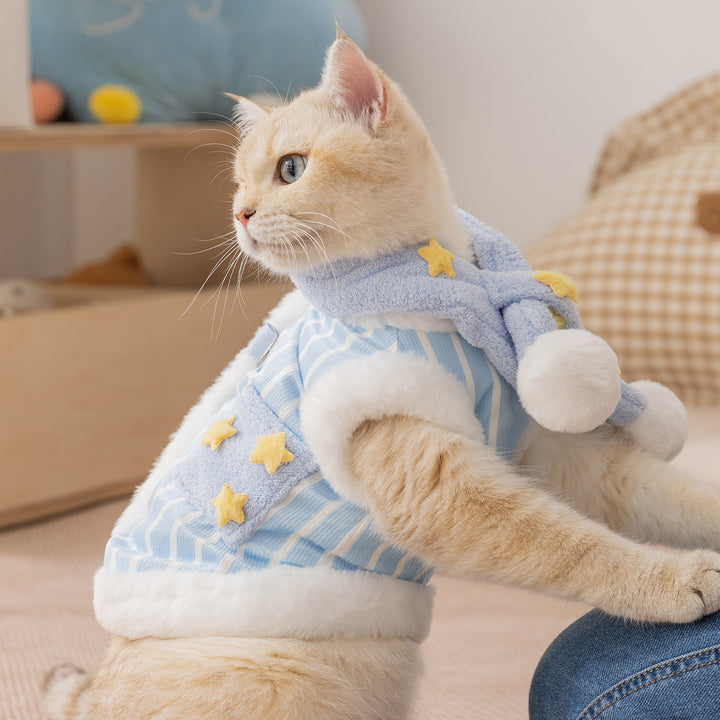 Pet heating set with scarf and vest