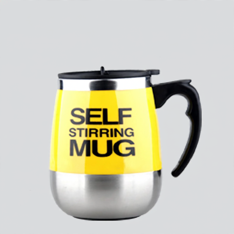 Self-stirring mug, 350 ml, stainless steel