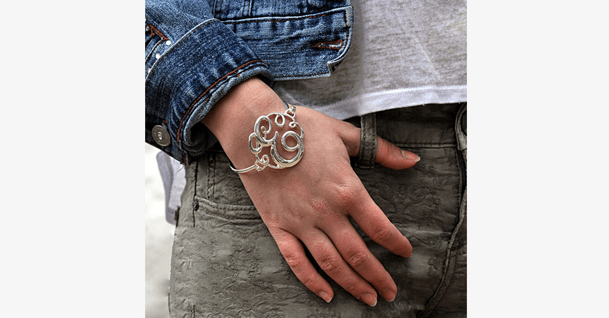 BowLift | The New Trendy Monogram Initial Script Bracelet