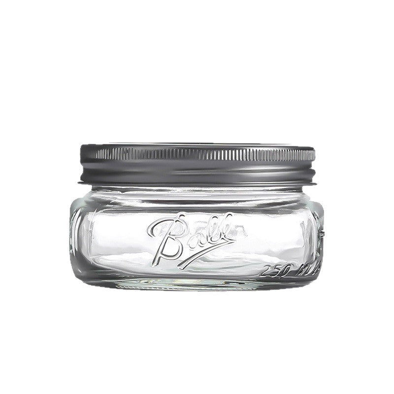 Glass storage jars, various sizes