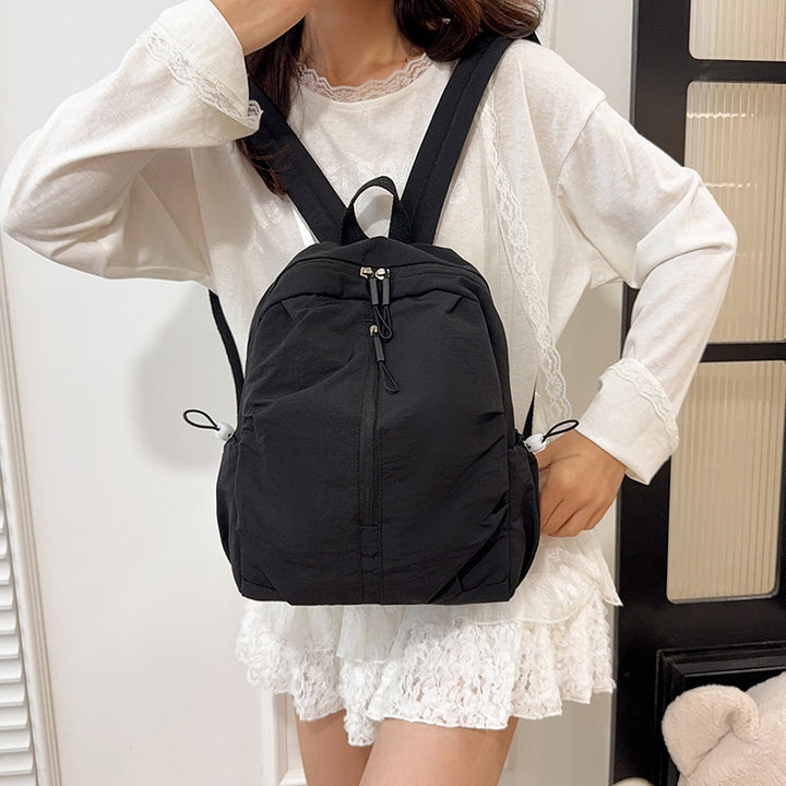 Nylon backpack, school style, for women