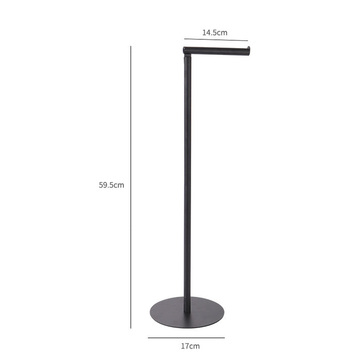 Standing paper roll holder made of stainless steel