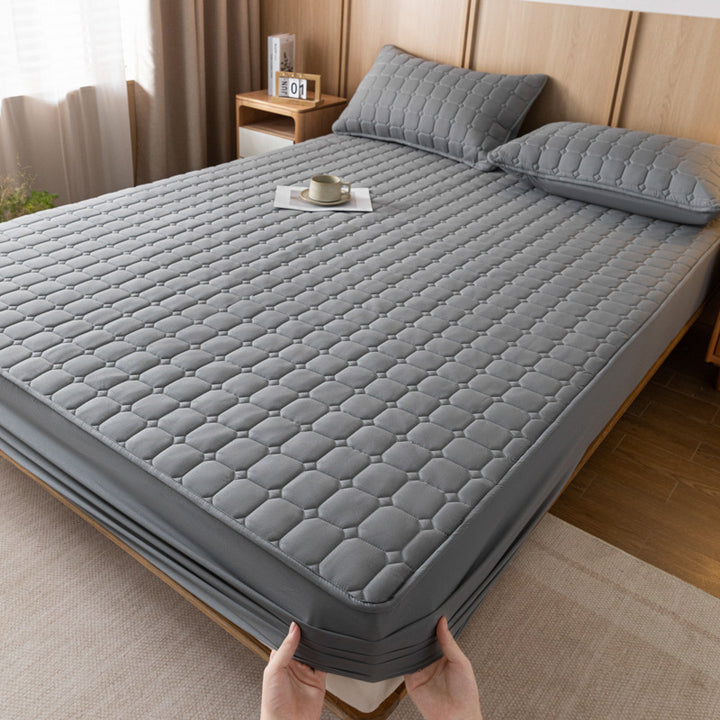 Fitted sheet, synthetic, padded