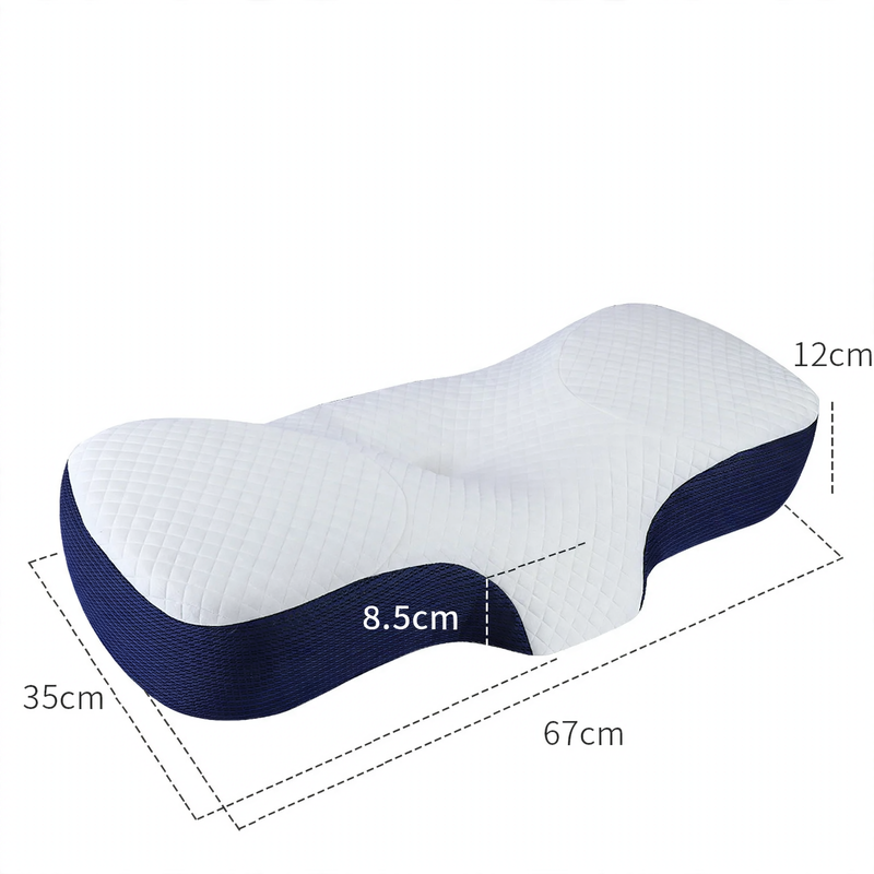 Ergonomic neck support pillow made of memory foam