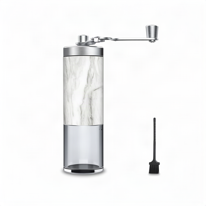 Manual coffee grinder made of stainless steel