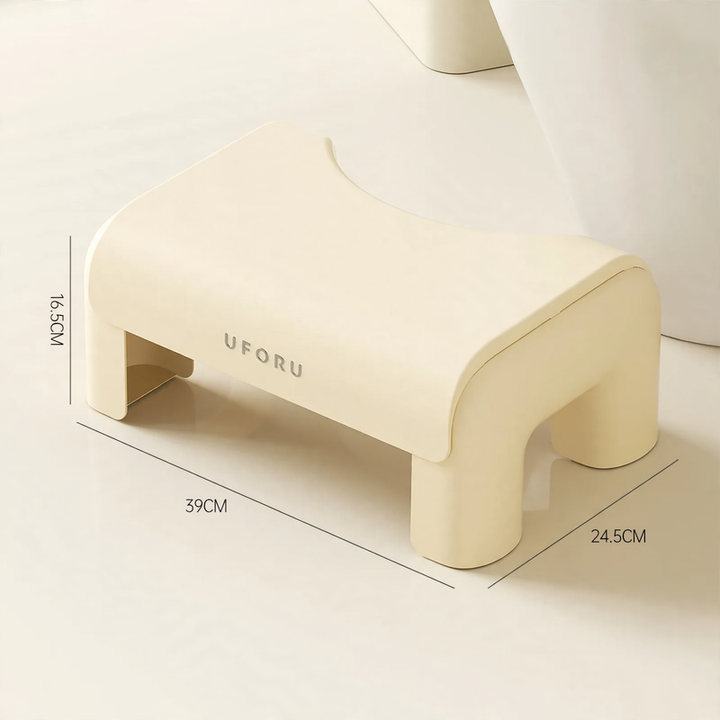 Plastic toilet stool, space-saving