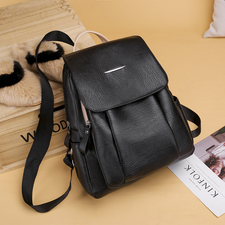 PU-Backpack, solid color, business and casual