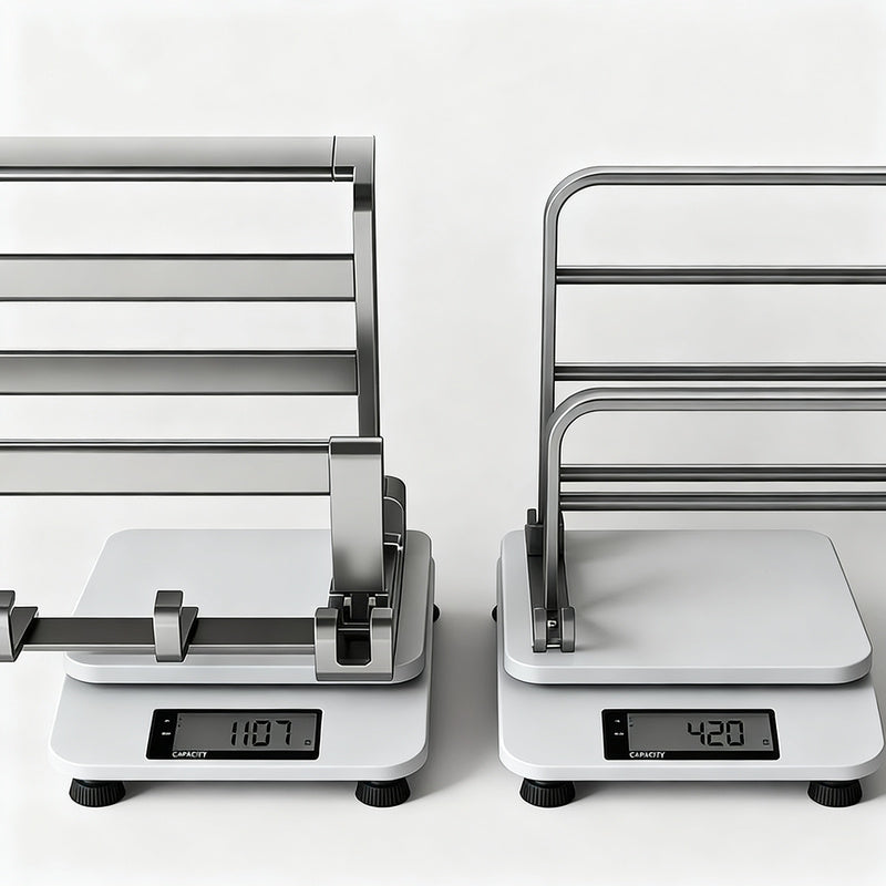 Aluminum towel holder, foldable