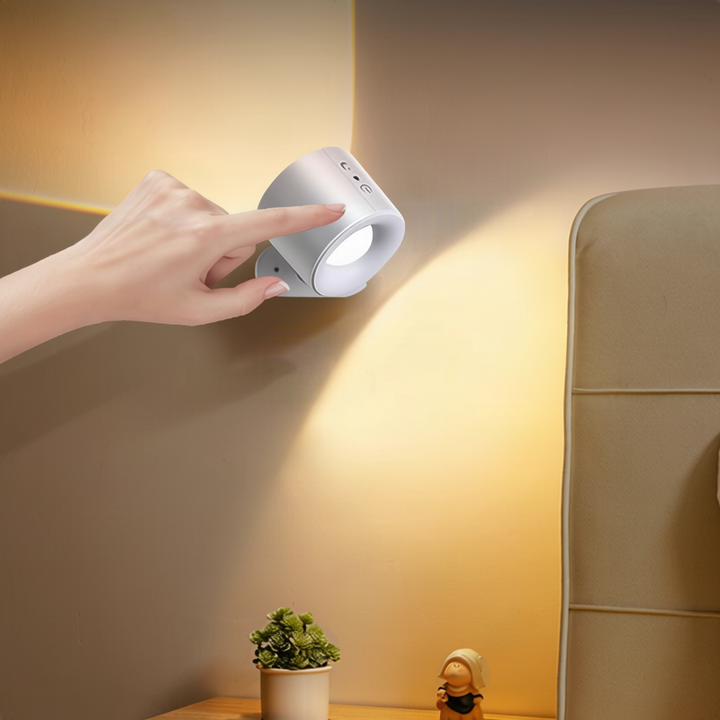 LED wall light, dimmable, with touch control