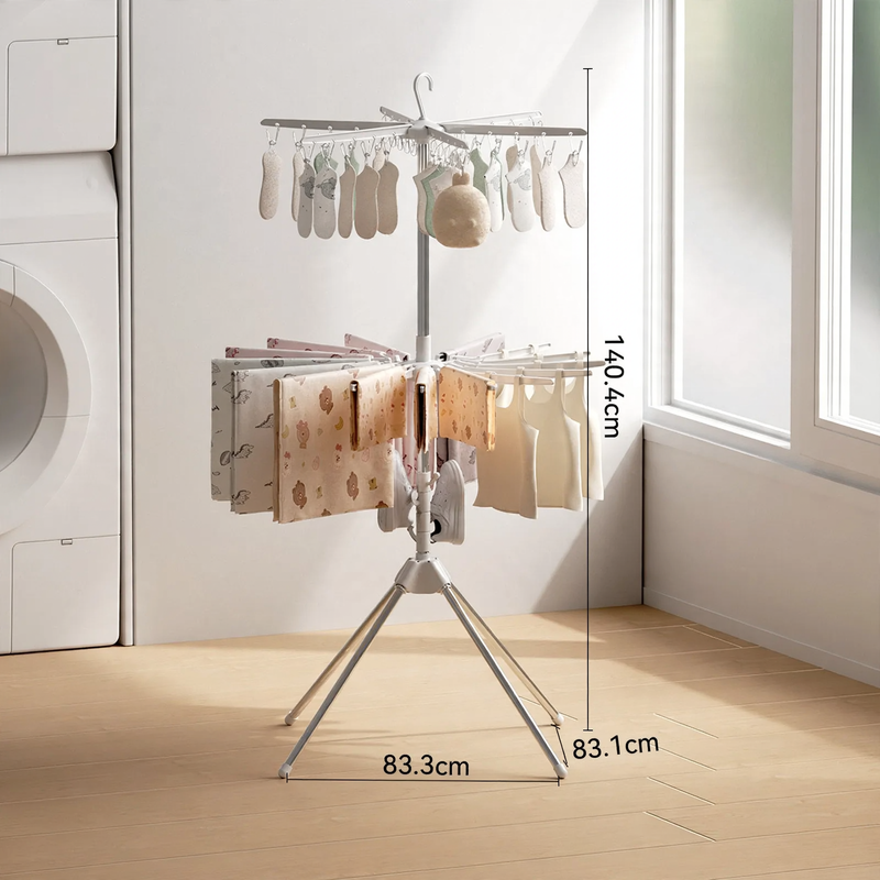 Standing laundry dryer, foldable, plastic