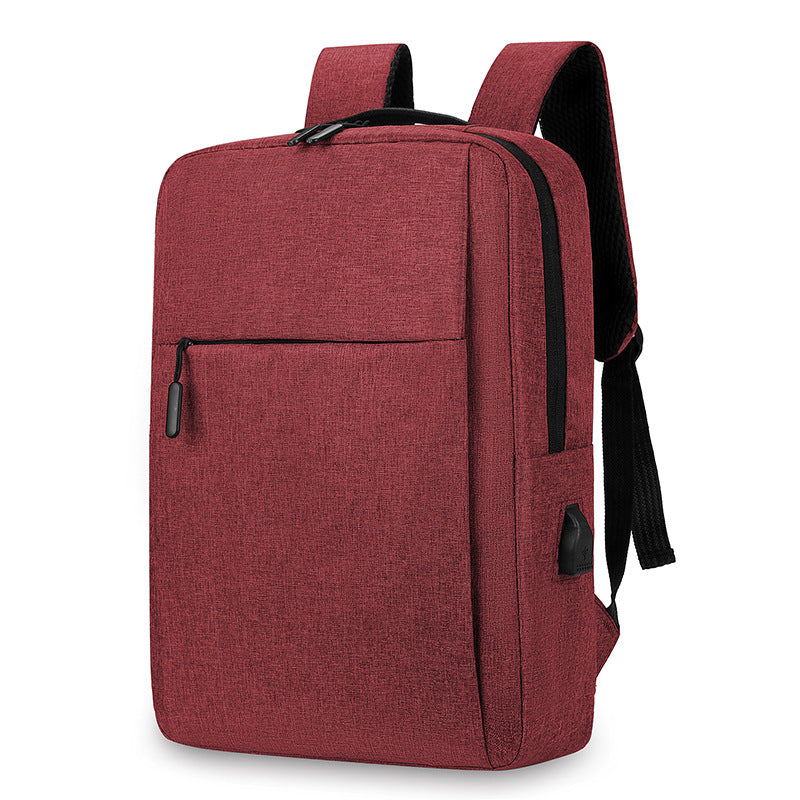 Expandable canvas backpack with USB, up to 20 L, 16 inch