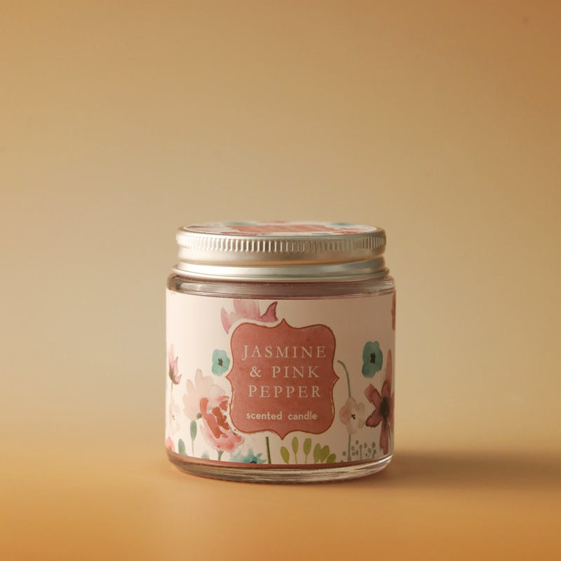 Scented candle made of soy wax, glass cup