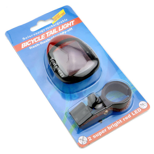 Bicycle rear light with solar power