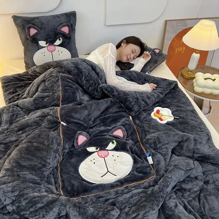 BowLift | Convertible CozyNest Blanket Pillow Combo for Home Comfort