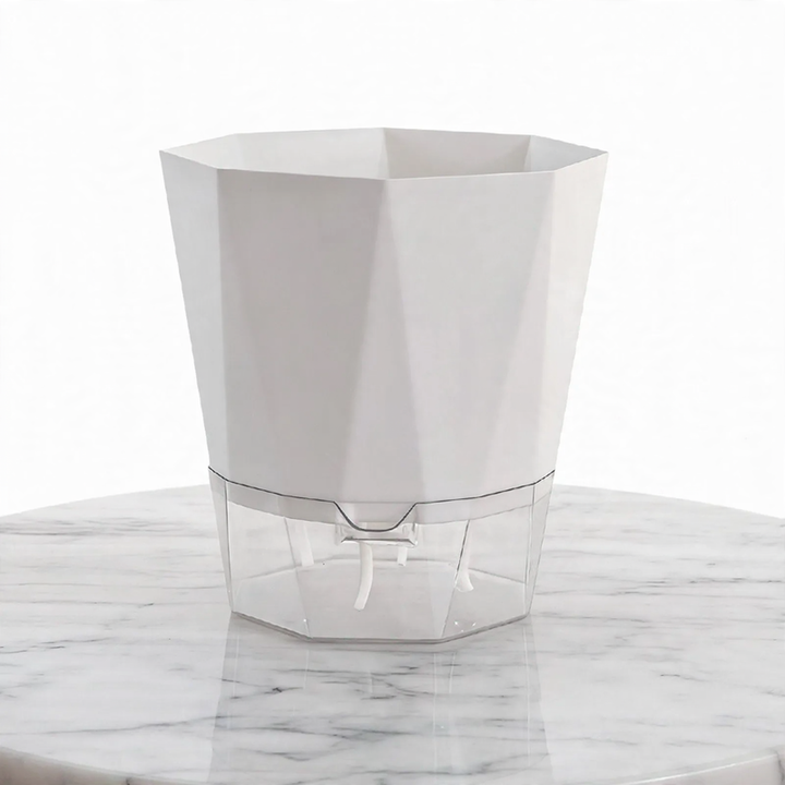 Self-watering flower pot, plastic