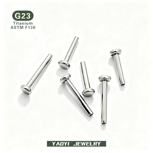 Titan-Piercing rod, flat base, internal thread