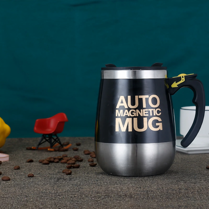 Self-stirring mug, 350 ml, stainless steel