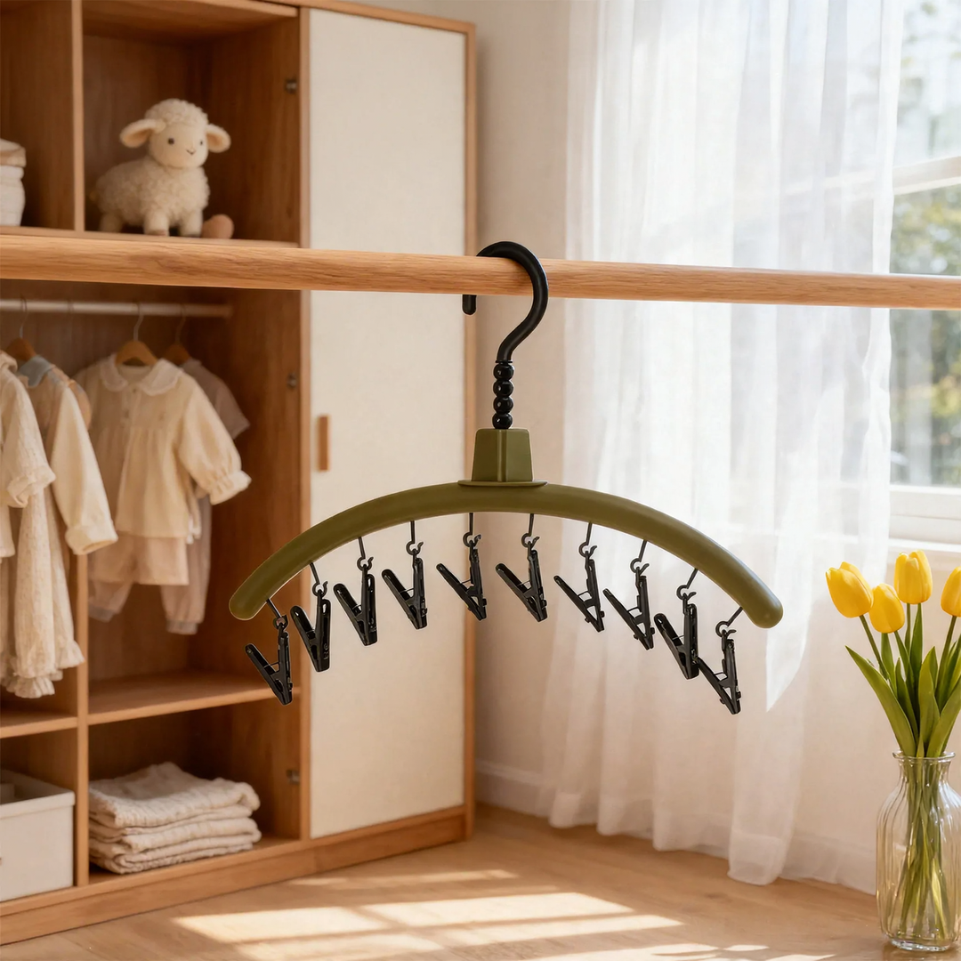 Christmas drying rack with clips