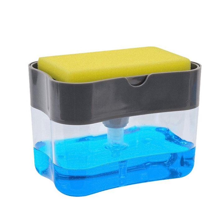 Dish soap dispenser with sponge holder
