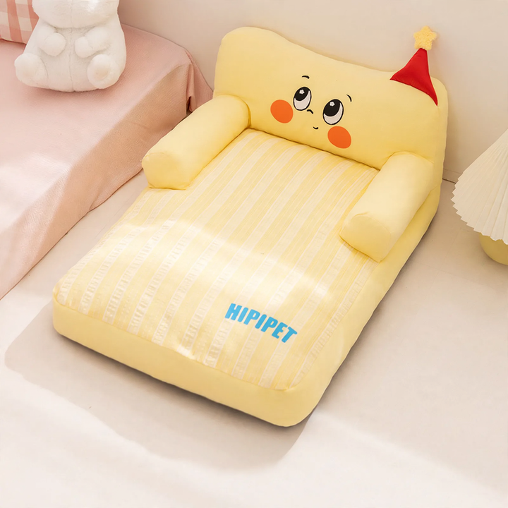 Breathable pet bed with backrest
