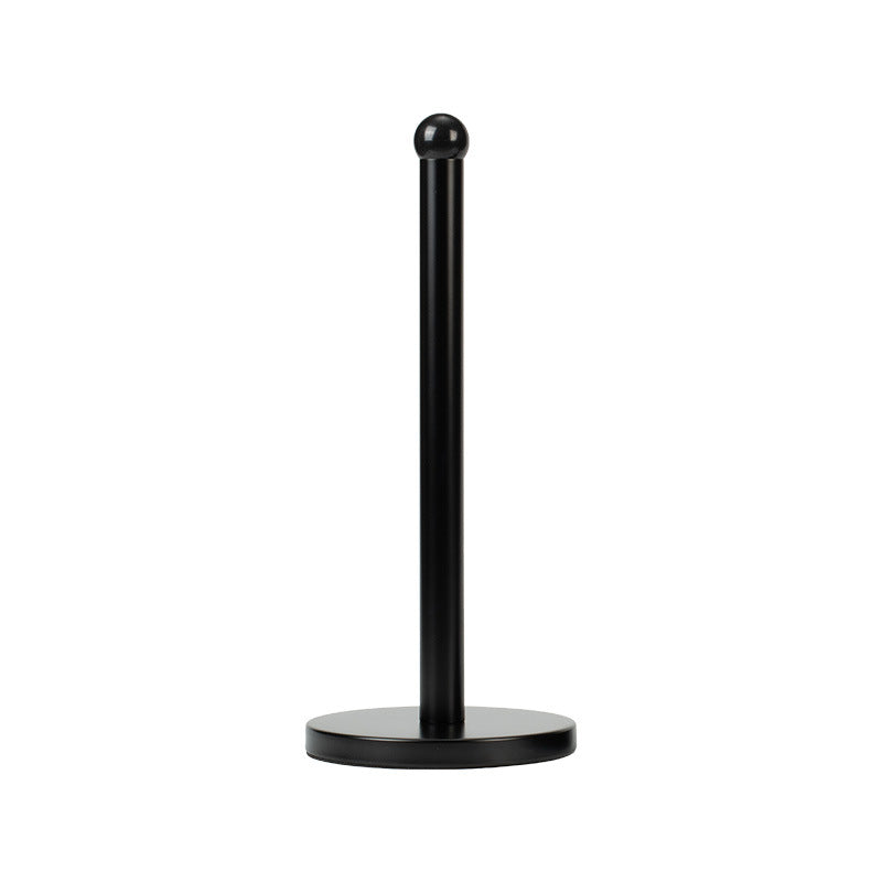 Standing paper roll holder made of stainless steel, black