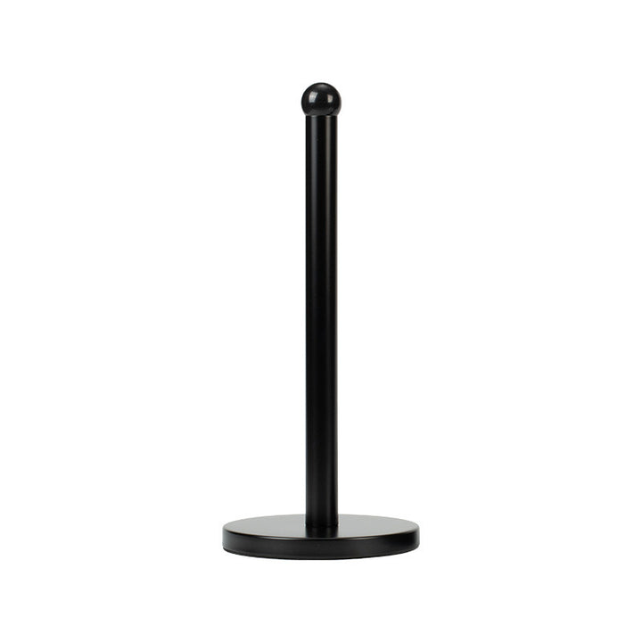Standing paper roll holder made of stainless steel, black