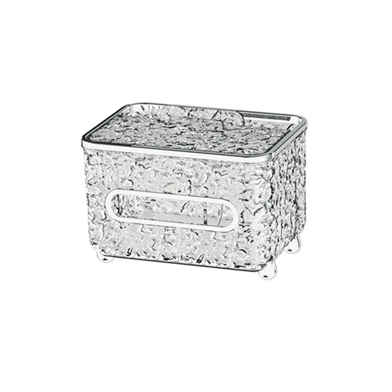 Plastic table tray for tissues and remote control