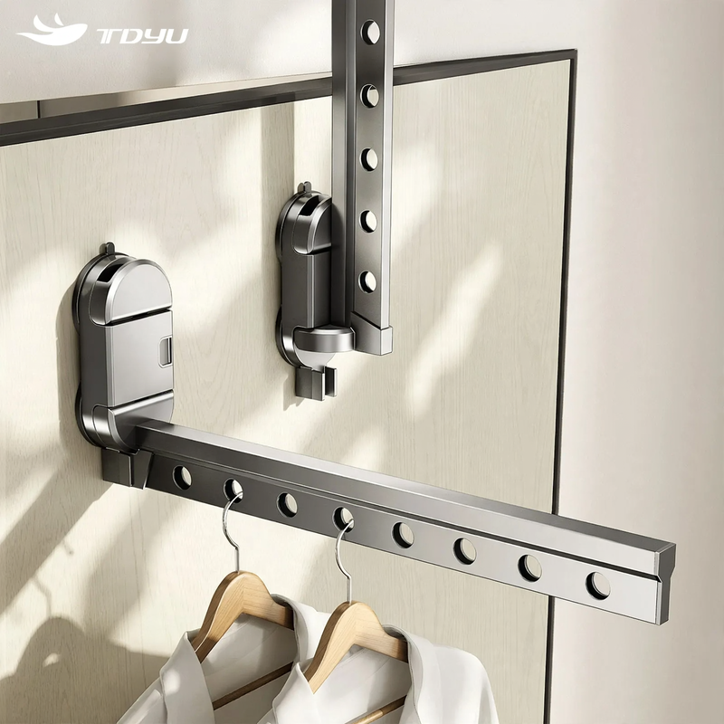 Hanging drying rack with suction cup, aluminum