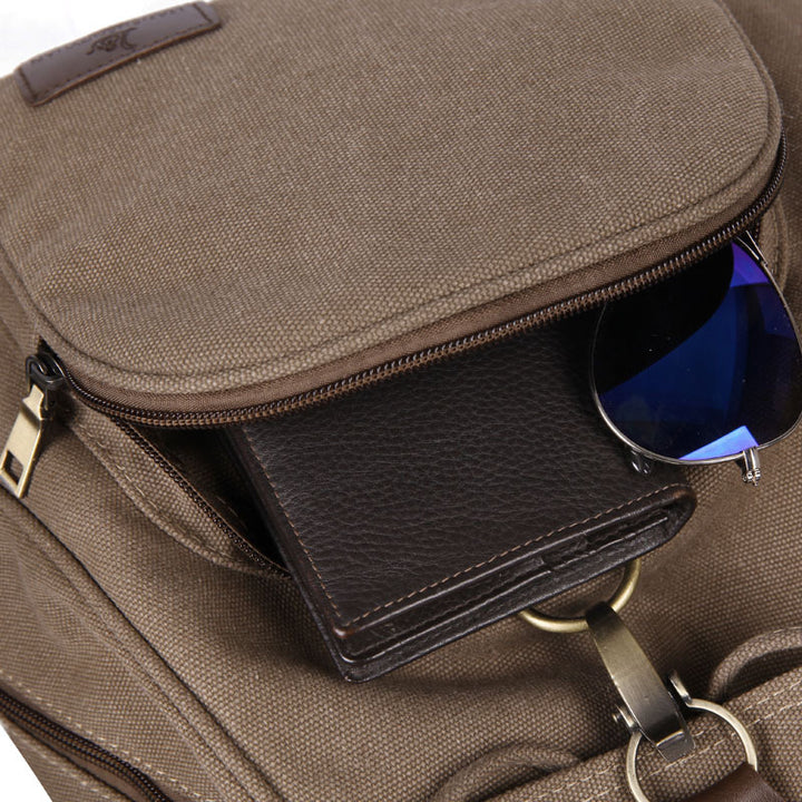 Canvas backpack, breathable and durable, under 20 L