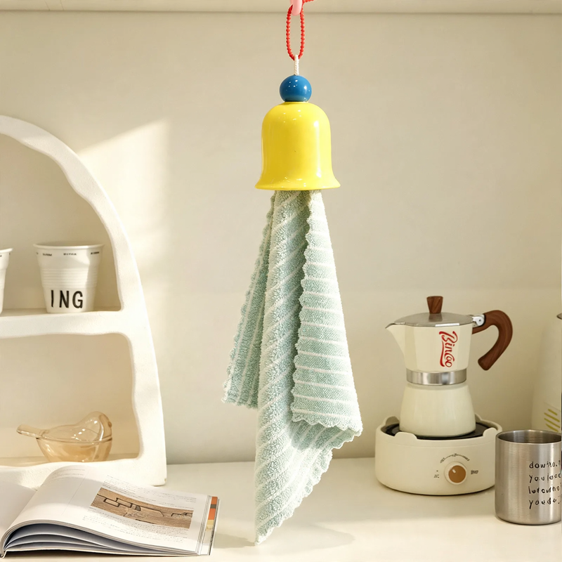 Towel with bell design, cotton