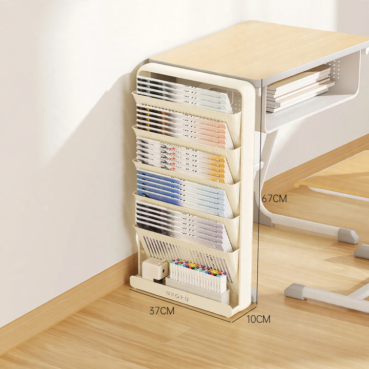 Standing shelf, multi-layered, plastic, movable