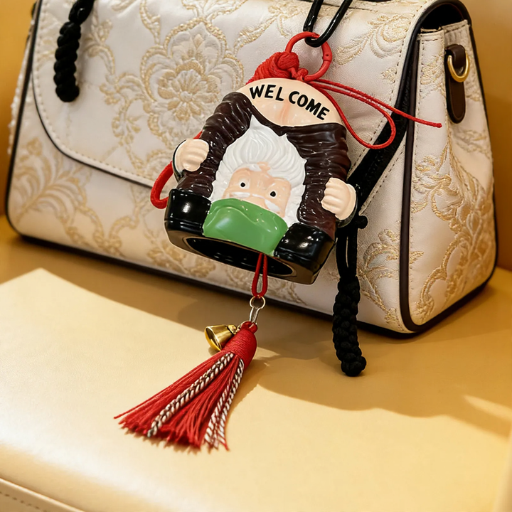Silicone bag charm with flower pattern