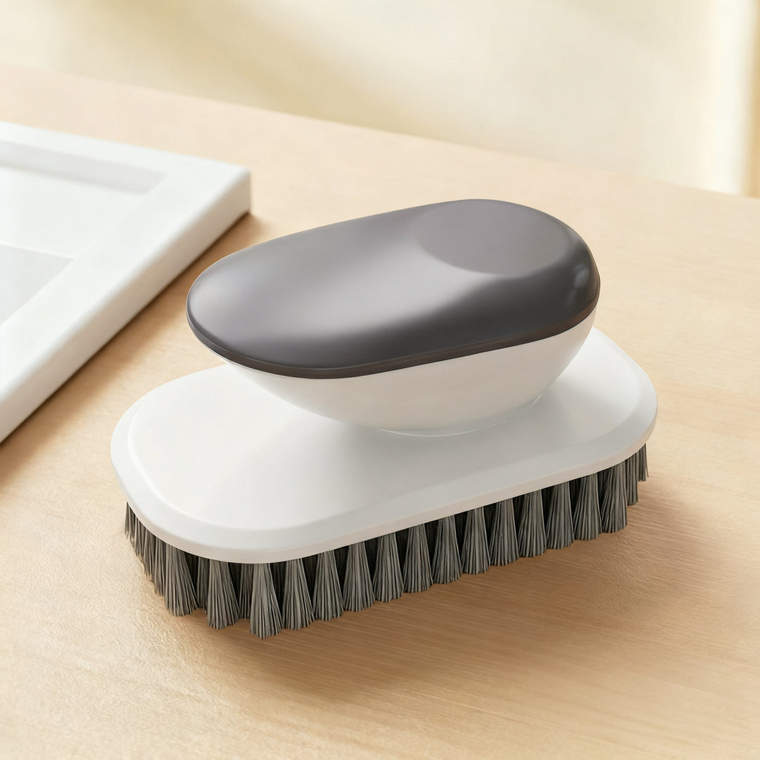 Shoe brush with soft bristles