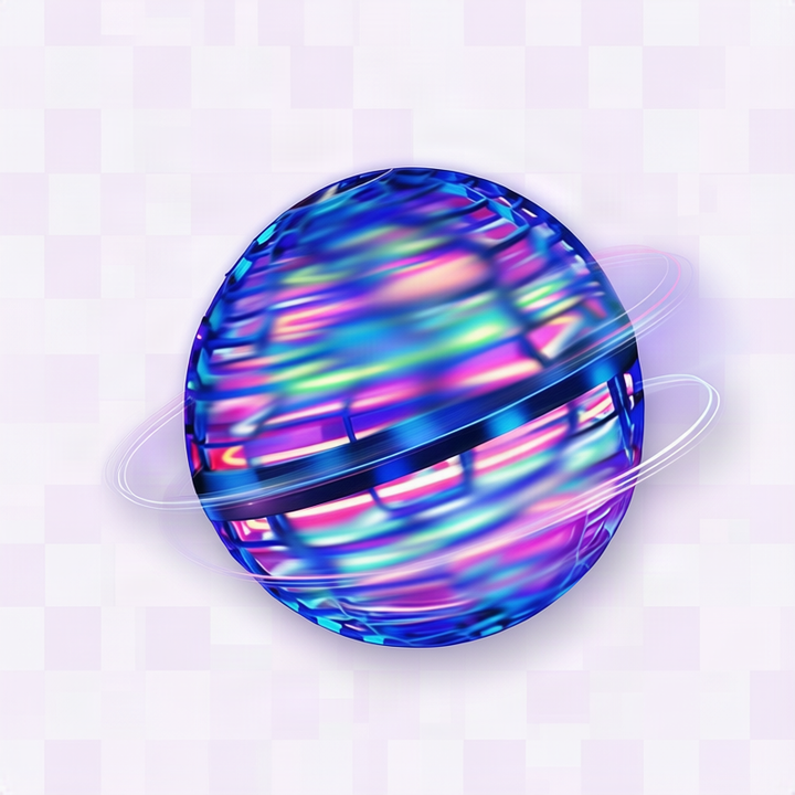 LED flying ball, glowing, with remote control
