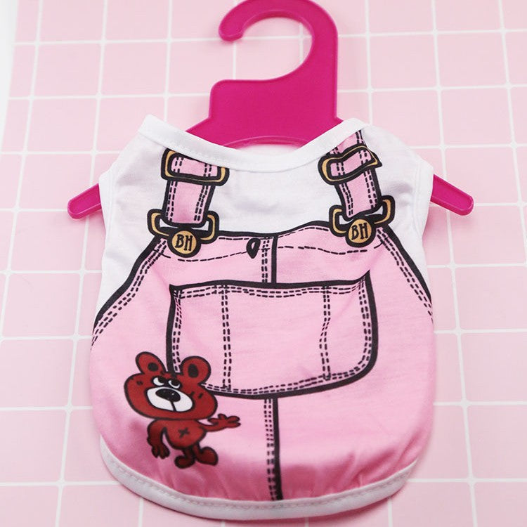 Plastic hanger for pet clothing